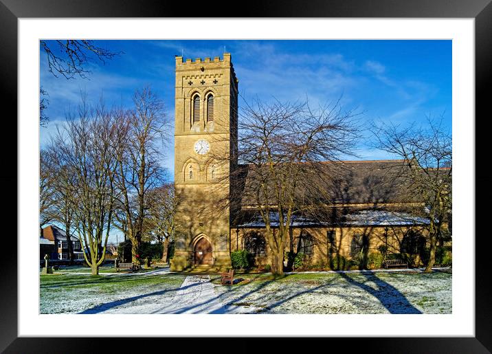 St Johns Church, Lepton, Huddersfield Framed Mounted Print by Darren Galpin