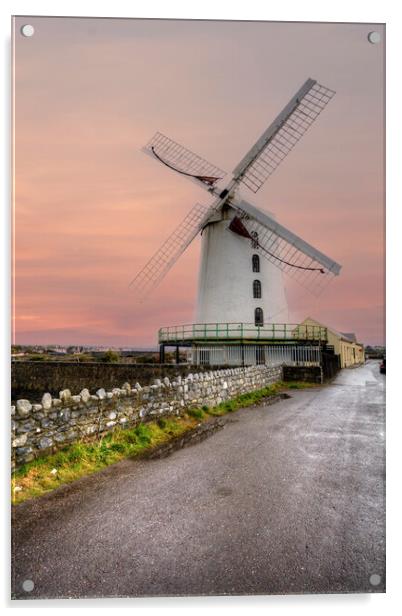 Blennerville Windmill Acrylic by Steve Smith