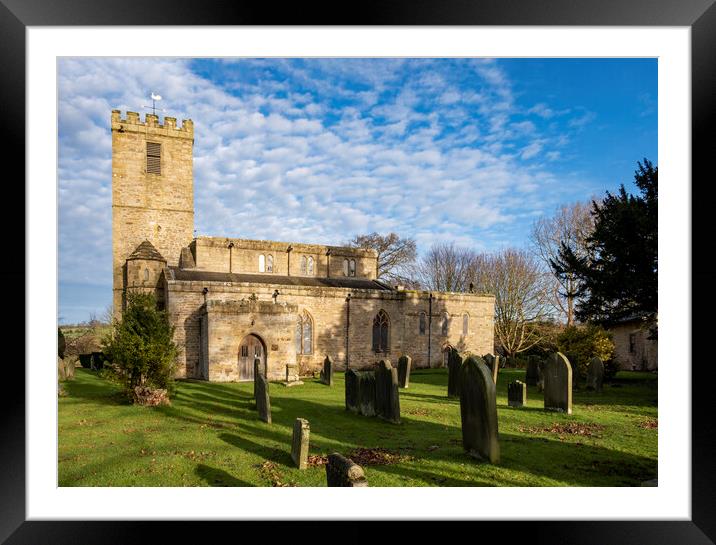 Gilling West Church Framed Mounted Print by Steve Smith