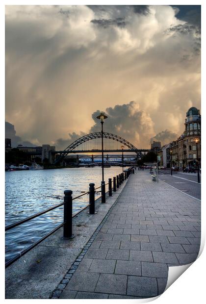 Newcastle Quayside Print by Steve Smith