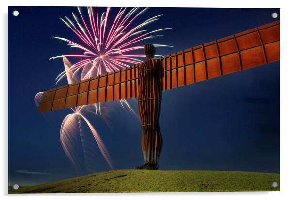 Angel Of The North Acrylic by Steve Smith