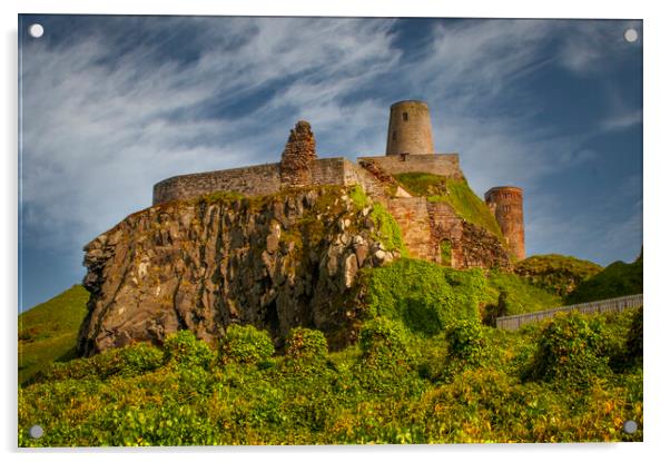 Bamburgh Castle Acrylic by Steve Smith