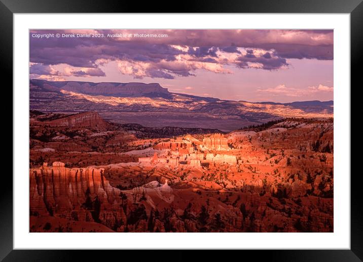 Majestic Sunset Over Bryce Canyon Framed Mounted Print by Derek Daniel