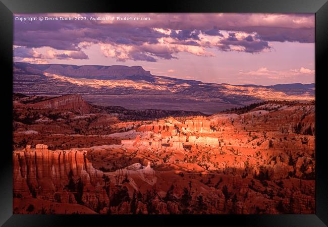 Majestic Sunset Over Bryce Canyon Framed Print by Derek Daniel
