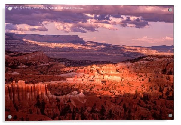 Majestic Sunset Over Bryce Canyon Acrylic by Derek Daniel