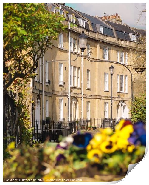 Widcombe Crescent in a Sunny Day  Print by Rowena Ko