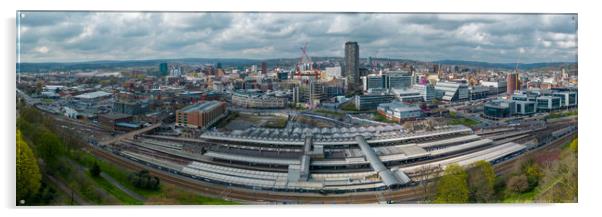 Sheffield City Panorama Acrylic by Apollo Aerial Photography