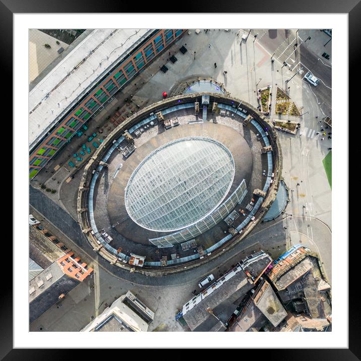 Leeds Corn Exchange Above Framed Mounted Print by Apollo Aerial Photography