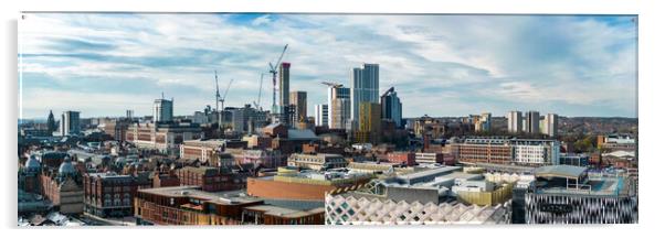 Leeds City Skyline View Acrylic by Apollo Aerial Photography