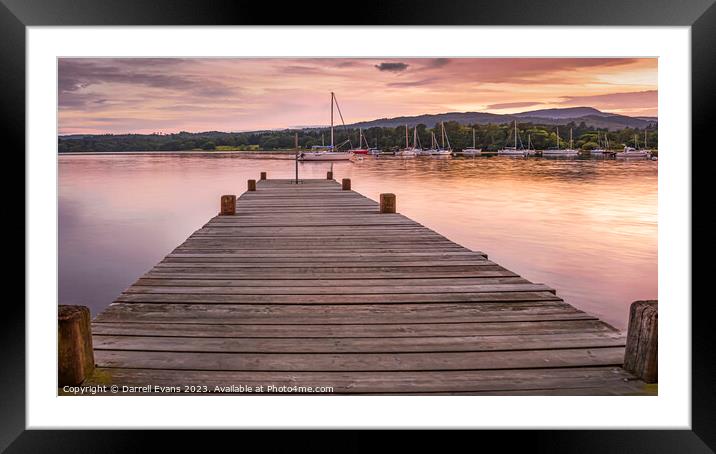 Sunset at Ambleside Framed Mounted Print by Darrell Evans