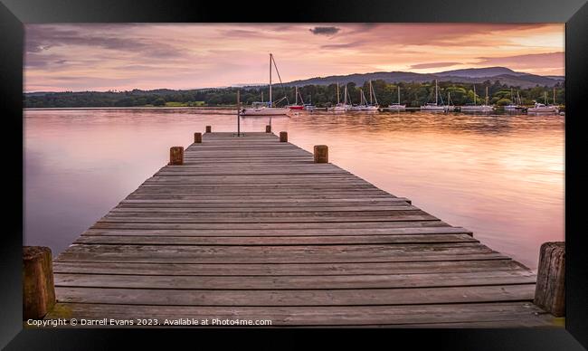 Sunset at Ambleside Framed Print by Darrell Evans