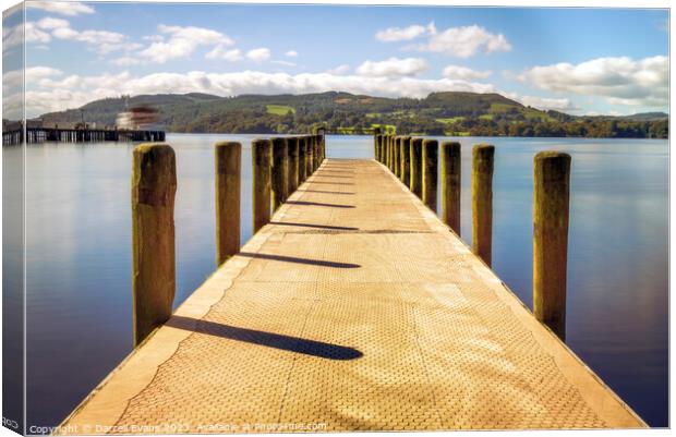 Out into Windermere Canvas Print by Darrell Evans