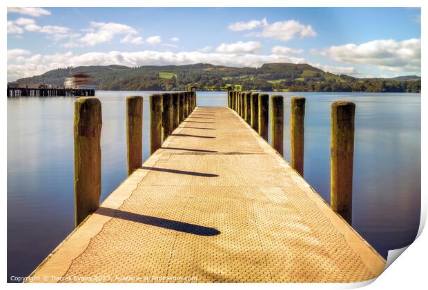 Out into Windermere Print by Darrell Evans