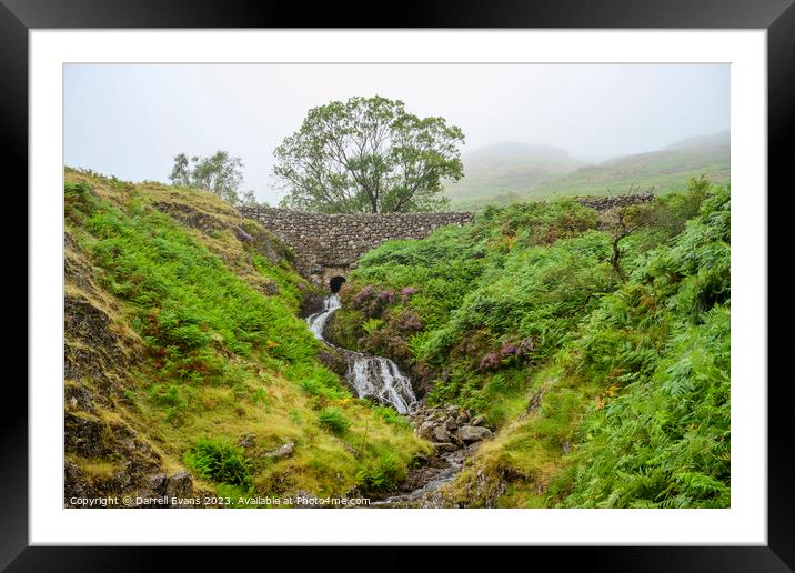 Wrynose Stream Framed Mounted Print by Darrell Evans