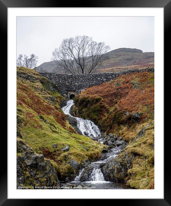 Wrynose Pass Bridge Framed Mounted Print by Darrell Evans