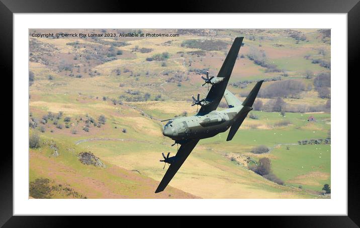 Super hercules C130J Framed Mounted Print by Derrick Fox Lomax