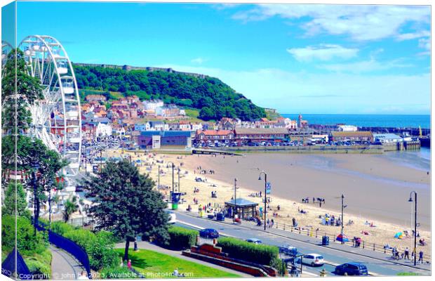 Scarborough South beach, North Yorkshire, UK. Canvas Print by john hill