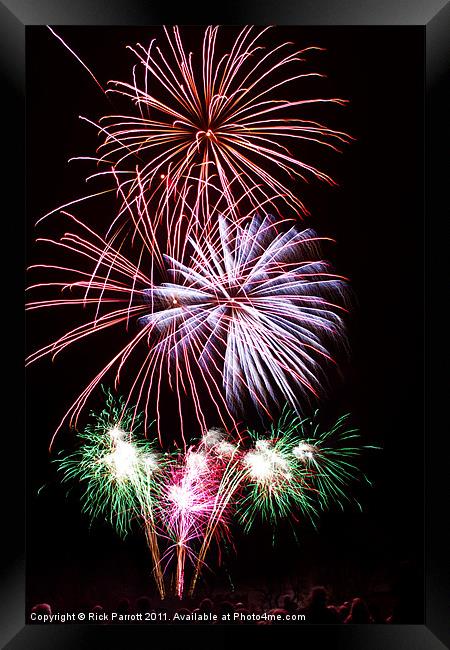 Fireworks Galore Framed Print by Rick Parrott
