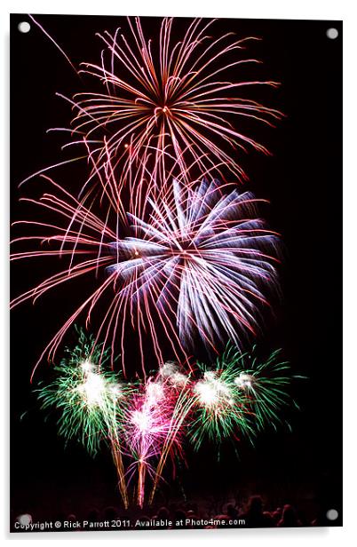 Fireworks Galore Acrylic by Rick Parrott