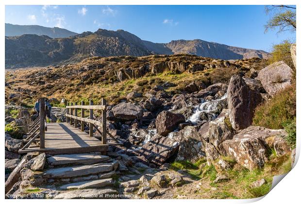 Views around the Devils Kitchen, Snowdonia National Park , North Print by Gail Johnson