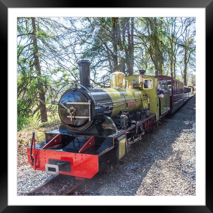 Northern Rock Steam Locomotive Framed Mounted Print by Keith Douglas