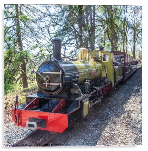 Northern Rock Steam Locomotive Acrylic by Keith Douglas