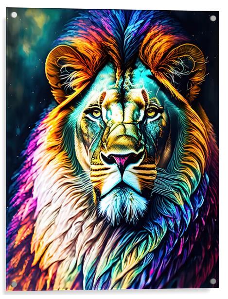 Roaring Colours Acrylic by Roger Mechan