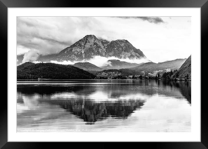 Lake and mountains.  Framed Mounted Print by Sergey Fedoskin