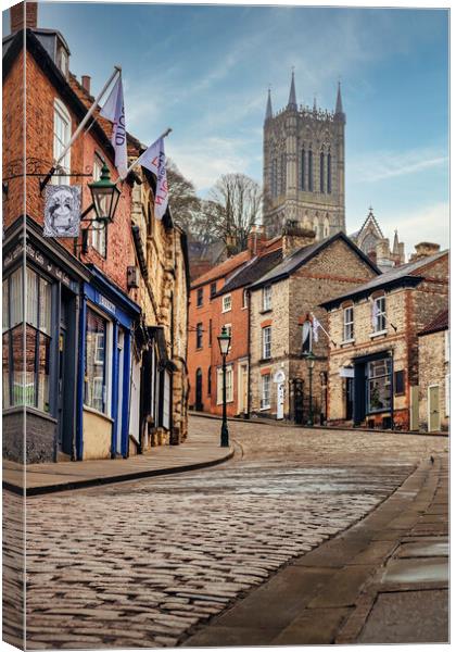 Lincoln Cathedral from Steep Hill Canvas Print by Tim Hill