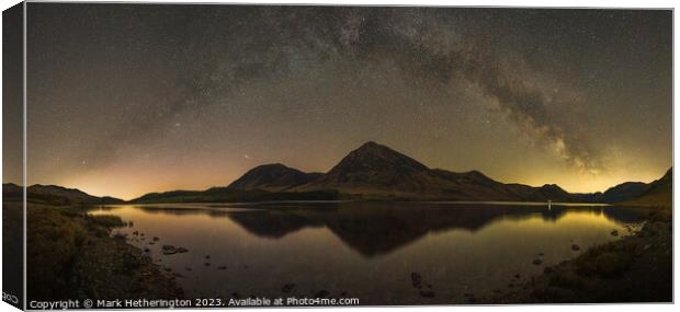 Starry Night Over Crummock Water Canvas Print by Mark Hetherington