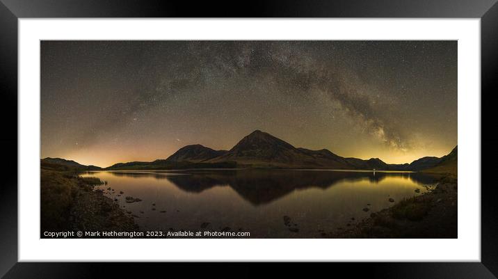 Starry Night Over Crummock Water Framed Mounted Print by Mark Hetherington