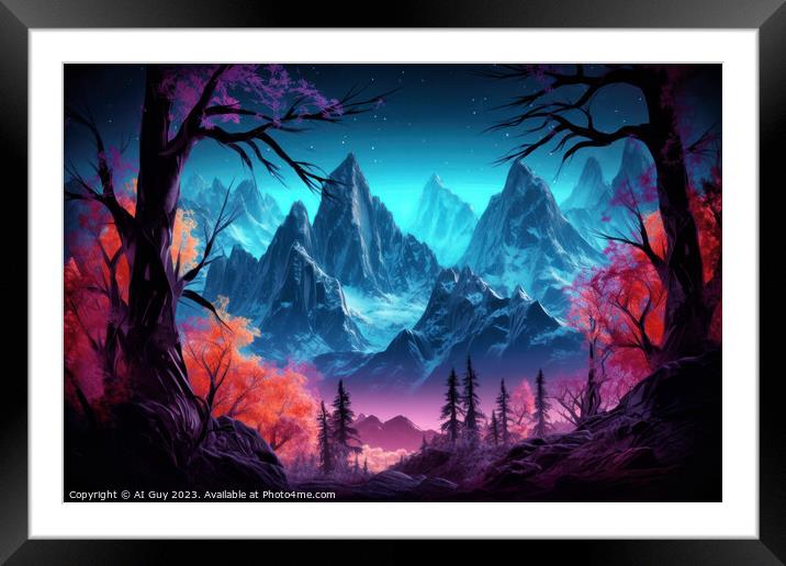 Fantasy Landscape Framed Mounted Print by Craig Doogan Digital Art