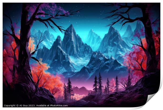 Fantasy Landscape Print by Craig Doogan Digital Art