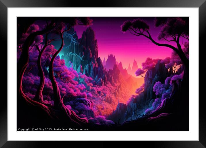 Fantasy Valley View Framed Mounted Print by Craig Doogan Digital Art