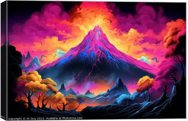 Fantasy Mountain Canvas Print by Craig Doogan Digital Art