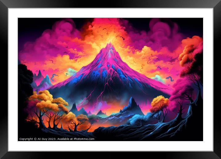 Fantasy Mountain Framed Mounted Print by Craig Doogan Digital Art