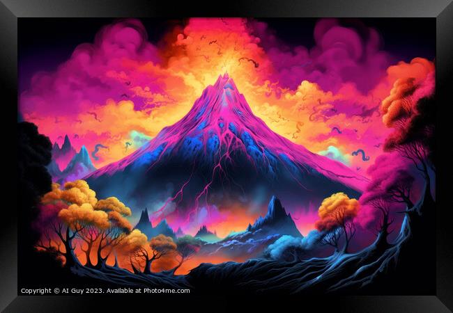 Fantasy Mountain Framed Print by Craig Doogan Digital Art