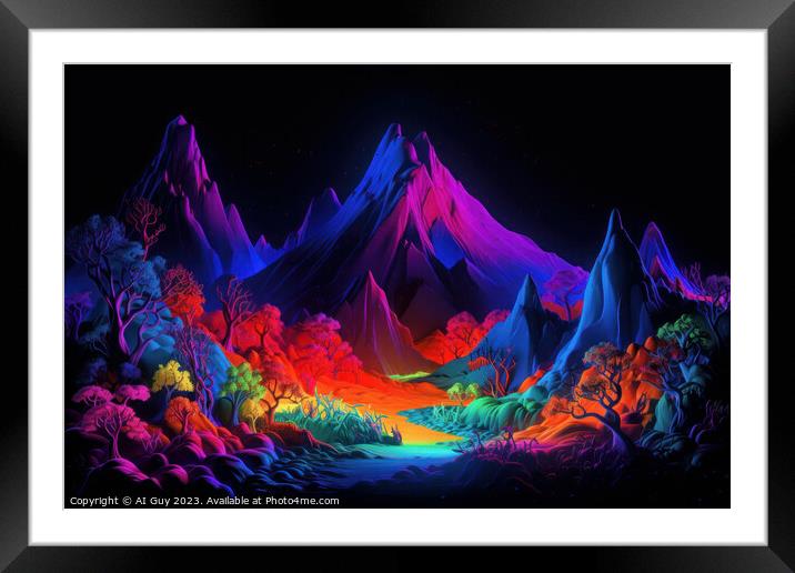 Colourful Valley  Framed Mounted Print by Craig Doogan Digital Art