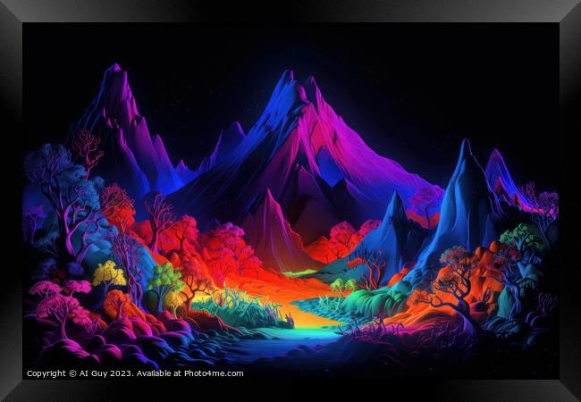 Colourful Valley  Framed Print by Craig Doogan Digital Art