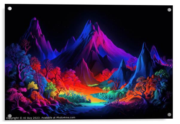 Colourful Valley  Acrylic by Craig Doogan Digital Art