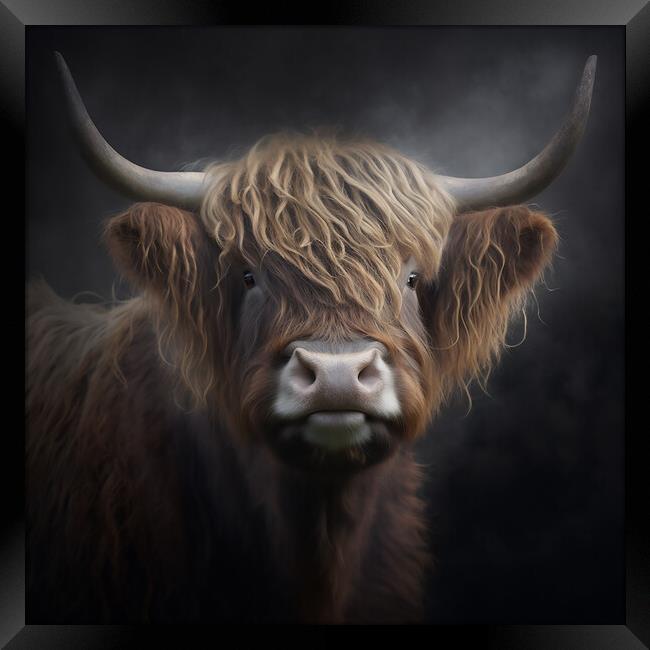 Highland Cow Portrait 1 Framed Print by Picture Wizard