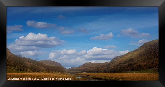 Buttermere view Framed Print by phil pace