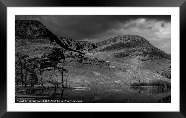 Buttermere pines Framed Mounted Print by phil pace