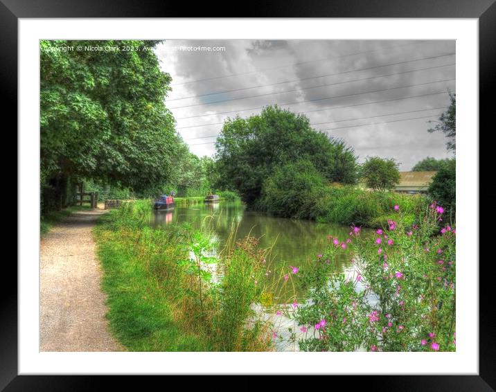 Serenity on the K A Canal Framed Mounted Print by Nicola Clark