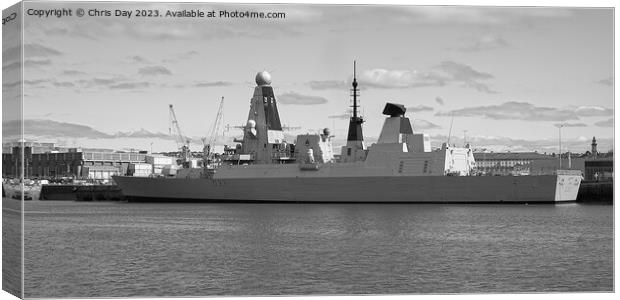 HMS Dauntless Canvas Print by Chris Day