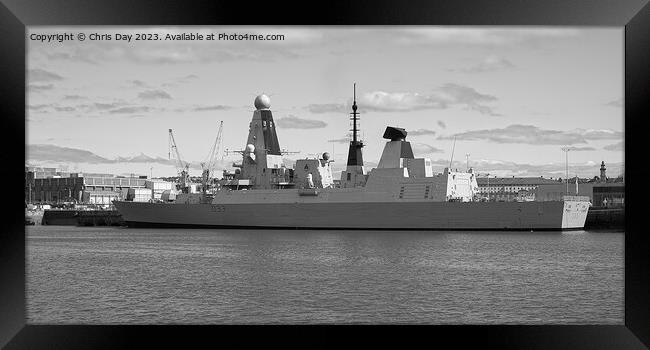 HMS Dauntless Framed Print by Chris Day