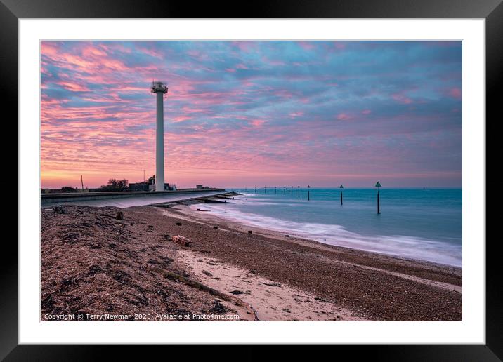 Majestic Sunrise at Landguard Framed Mounted Print by Terry Newman