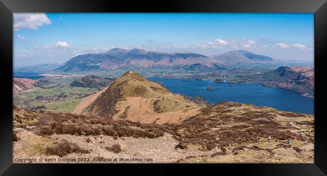 Catbells, Skiddaw and Blencathra Framed Print by Keith Douglas