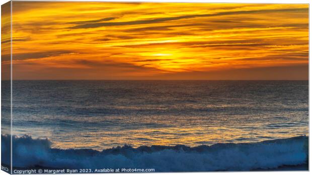 Fiery Algarve Sunset Canvas Print by Margaret Ryan