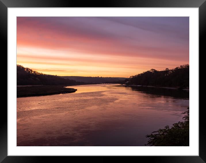 Bideford riverside sunrise Framed Mounted Print by Tony Twyman